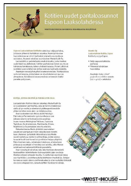 Asunto Oy Laaksolahden Kotitie, Espoo Markkinointiesite - Westhouse