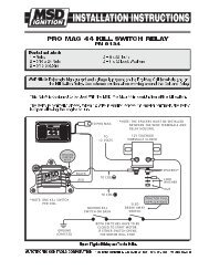 Pro Mag 44 Kill Switch Relay Wiring Diagram - MSD Pro-Mag.com