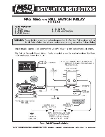 Pro Mag 44 Kill Switch Relay Wiring Diagram - MSD Pro-Mag.com