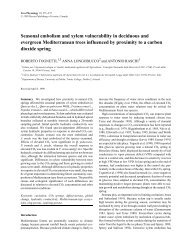 Seasonal embolism and xylem vulnerability in ... - Tree Physiology