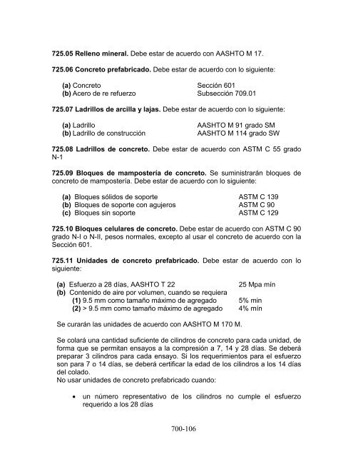 especificaciones para la construcciÃ³n de carreteras y puentes ...