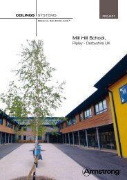 Mill Hill School, Ripley - Derbyshire UK - Armstrong Ceilings