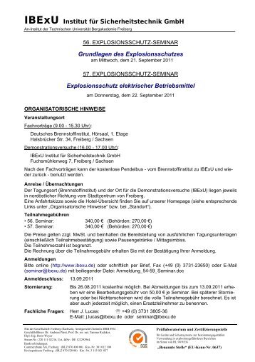 IBExU Institut für Sicherheitstechnik GmbH Grundlagen des ...