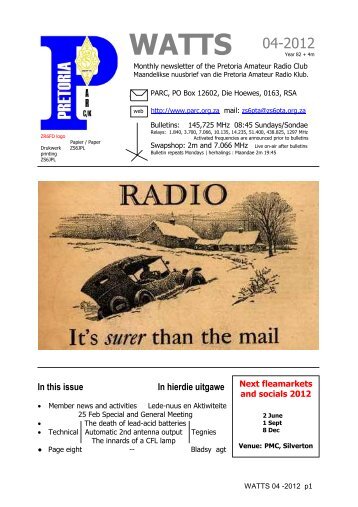 Display - Pretoria Amateur Radio Club