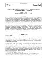 Engineering Properties of High Refractive Index Optical Gels for ...