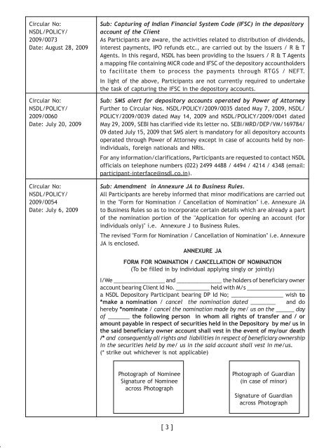 NATIONAL SECURITIES DEPOSITORY LIMITED - NSDL