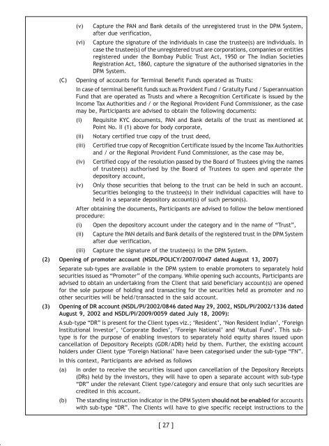 NATIONAL SECURITIES DEPOSITORY LIMITED - NSDL