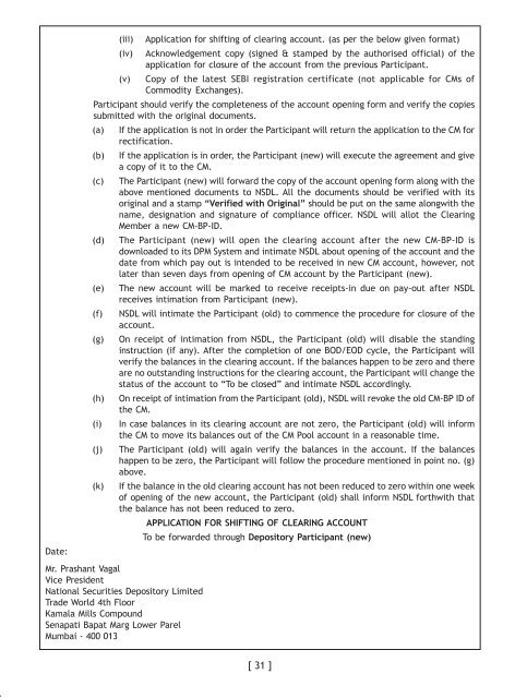 NATIONAL SECURITIES DEPOSITORY LIMITED - NSDL