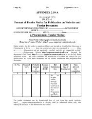 APPENDIX 2.10-A Format of Tender Notice for ... - Cg.nic.in