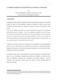 Financement du logement au Burundi - Idecburundi.org