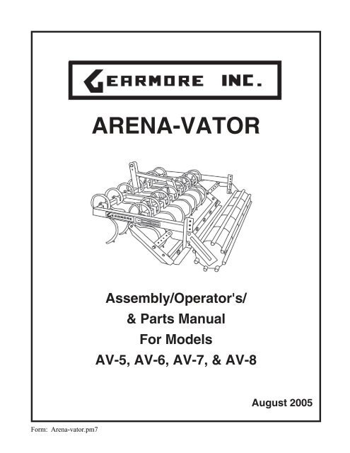 ARENA-VATOR - Gearmore, Inc.