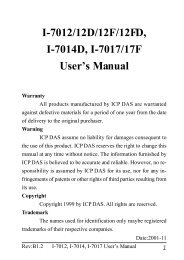 I-7012/12D/12F/12FD, I-7014D, I-7017/17F User's Manual - ICP DAS