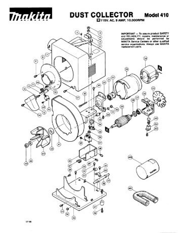 DUST COLLECTOR Model 410 - Makita