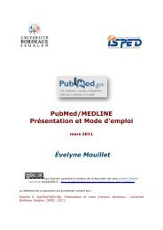 Interroger PubMed - Isped - UniversitÃ© Bordeaux Segalen