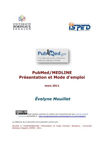 Interroger PubMed - Isped - UniversitÃ© Bordeaux Segalen