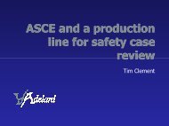 ASCE and a production line for safety case review - Adelard