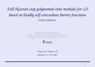 Full-Newton step polynomial-time methods for LO based on locally ...