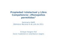 Propiedad Intelectual y Libre Competencia: Â¿Monopolios ... - Inapi