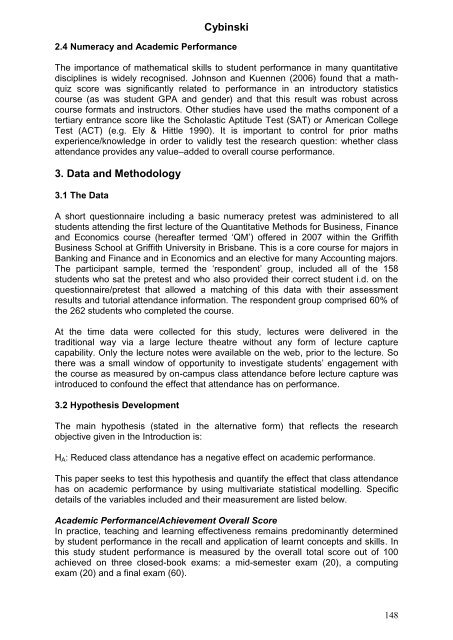 Impacts of a Changing Student Learning Culture on Performance in ...