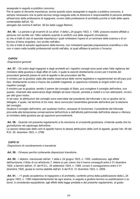 REGIO DECRETO n. 2537 23/10/1925 - Ordine degli Architetti della ...