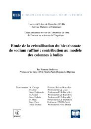 Etude de la cristallisation du bicarbonate de sodium raffinÃ© ...