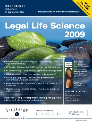 Legal Life Science 2009 - IBC Euroforum