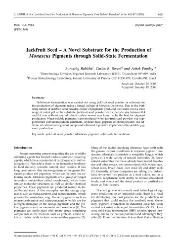 Jackfruit Seed - Food Technology and Biotechnology