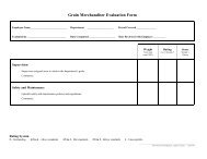 Grain Merchandiser Evaluation Form - Land O'Lakes Inc.