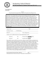 ACT 26 Affidavit & Request for Records Form - Neshaminy School ...