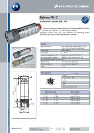 HySense PR 101 - Hydrotechnik