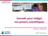 conseils pour rÃ©diger vos posters scientifiques - UniversitÃ© de Mons