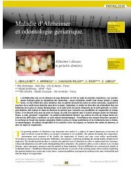 Maladie d'Alzheimer et odontologie gÃ©riatrique. - SOP