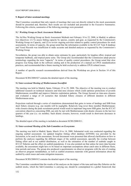 REPORT OF THE STANDING COMMITTEE ON RESEARCH ... - Iccat