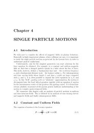 Chapter 4 SINGLE PARTICLE MOTIONS 4.1 Introduction