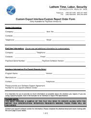 Custom Export Order Form - Lathem Time Corporation