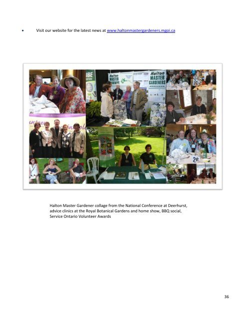 MGOI Annual Report 2012 - Master Gardeners of Ontario