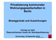Privatisierung kommunaler Wohnungsgesellschaften in Berlin - vwbf