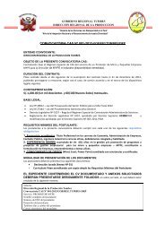 CONVOCATORIA CAS Nº 001‐2012‐GOB.REG.TUMBES/DRP