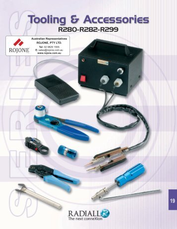 Radiall Tooling Catalogue - Rojone