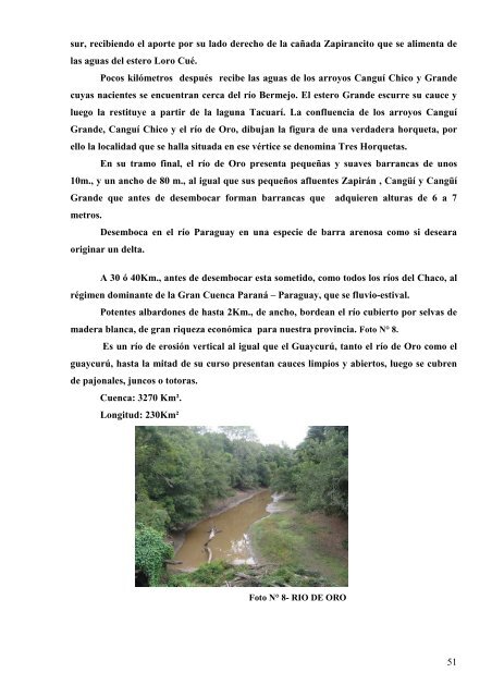 Sistemas Fluviales y Normas Legislativas Ambientales