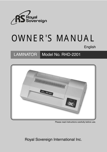 Image of Royal Sovereign RHD-2201 website