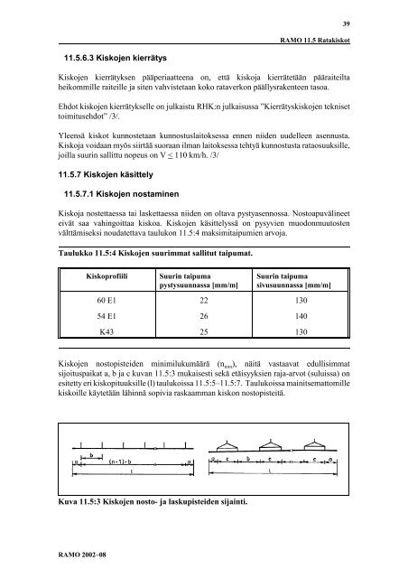 Radan pÃ¤Ã¤llysrakenne - Liikennevirasto