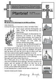 Pfarrbrief Mai 2013 - Kath. Kirchen rund um Peine