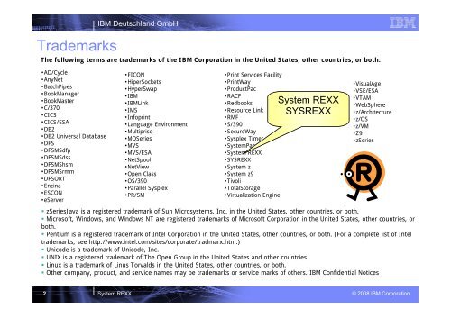 Introduction z/OS 1.9 System REXX