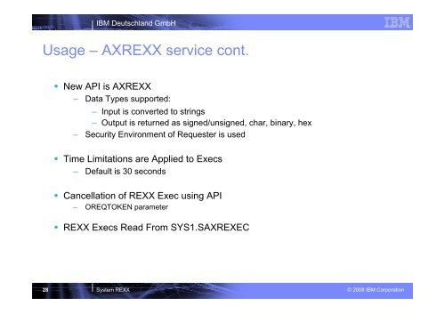 Introduction z/OS 1.9 System REXX