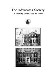 History Cover & Text.qxp - The Advocates' Society