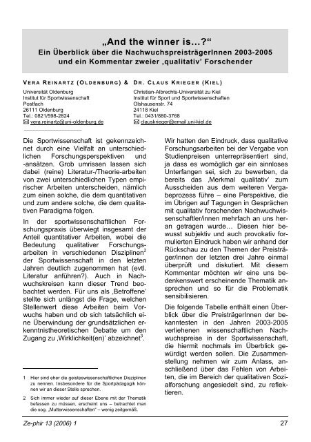 Download (PDF) - Sportwissenschaftlicher Nachwuchs