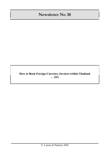 How to Book Foreign Currency Invoices within Thailand