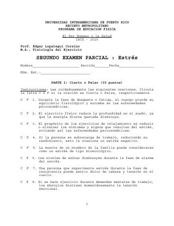 Examen 4: EstrÃ©s - Saludmed