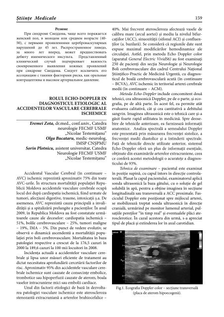 ÅtiinÅ£e Medicale - Academia de ÅtiinÅ£e a Moldovei